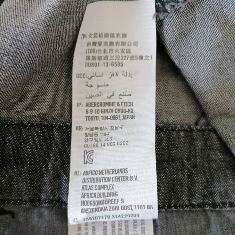 Y2K Abercrombie & Fitch Womens Dark Gray Spaghetti Straps Jumpsuit Size 12 - Picture 9 of 11